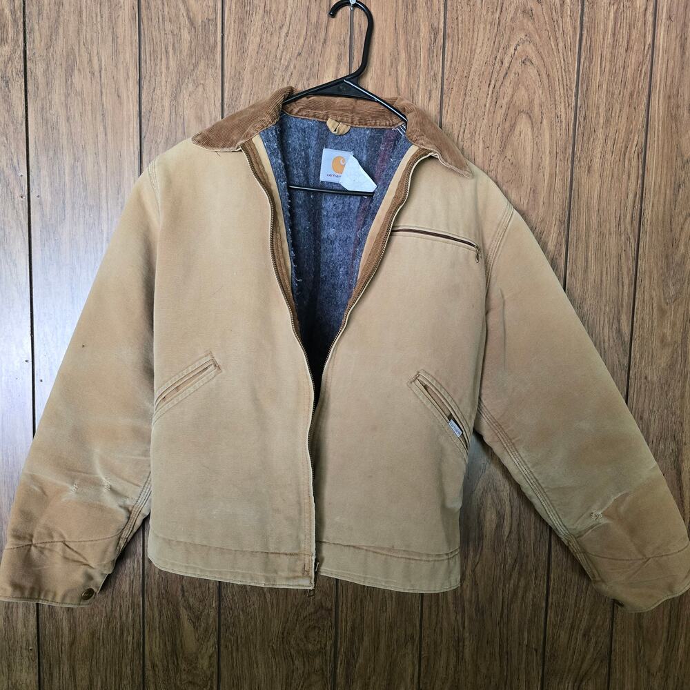 Vintage 80s Detroit Carhartt  Jacket  Faded Distressed Size 36/S Regular